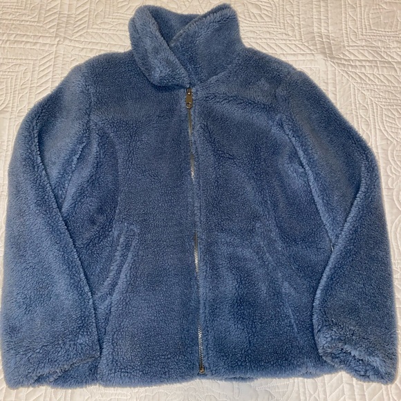 Debby Collection light blue fluffy jacket - Picture 1 of 3